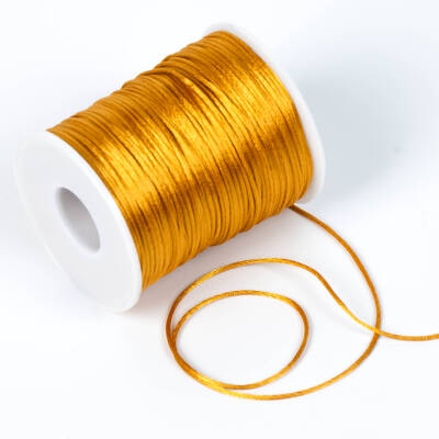 10 Metre - 1 mm, Hardal Renk, Floş İp, Bileklik ve Takı İpi, Sıçan Kuyruğu İp - 4