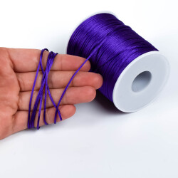 10 Metre - 1 mm, Morcivert Renk, Floş İp, Bileklik ve Takı İpi, Sıçan Kuyruğu İp - 1