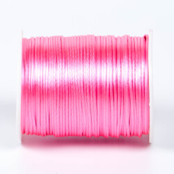 10 Metre - 1 mm, Pembe Renk, Floş İp, Bileklik ve Takı İpi, Sıçan Kuyruğu İp - 3