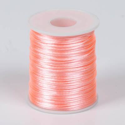 10 Metre - 1 mm, Pudra Pembe Renk, Floş İp, Bileklik ve Takı İpi, Sıçan Kuyruğu İp - 2