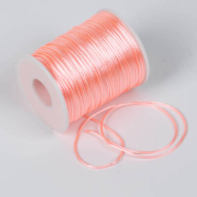 10 Metre - 1 mm, Pudra Pembe Renk, Floş İp, Bileklik ve Takı İpi, Sıçan Kuyruğu İp - 4