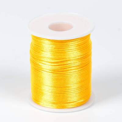 10 Metre - 1 mm, Sarı Renk, Floş İp, Bileklik ve Takı İpi, Sıçan Kuyruğu İp - 2