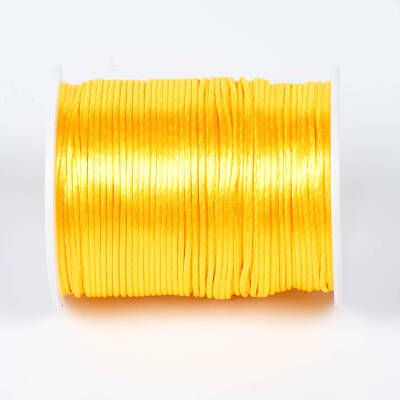 10 Metre - 1 mm, Sarı Renk, Floş İp, Bileklik ve Takı İpi, Sıçan Kuyruğu İp - 3