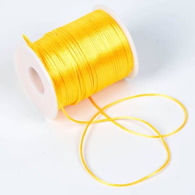 10 Metre - 1 mm, Sarı Renk, Floş İp, Bileklik ve Takı İpi, Sıçan Kuyruğu İp - 4