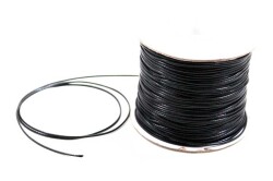 10 Metre - 1 mm, Siyah Renk, Kore İpi, Bileklik ve Takı İpi, Parlak Siyah Deri Görünümlü İp - 3