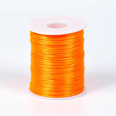 10 Metre - 1 mm, Turuncu Renk, Floş İp, Bileklik ve Takı İpi, Sıçan Kuyruğu İp - 2