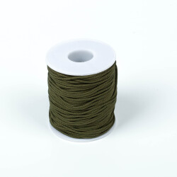 10 Metre - 1.5 mm Paracord İp, Bileklik İpi, Takı İpi, Örgü İp, Haki Yeşil Renk. 1. Kalite YF-PARACORD-5 - 2