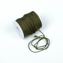 10 Metre - 1.5 mm Paracord İp, Bileklik İpi, Takı İpi, Örgü İp, Haki Yeşil Renk. 1. Kalite YF-PARACORD-5 - 4