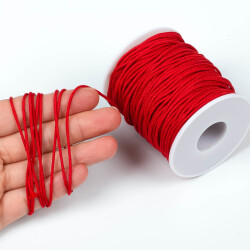 10 Metre - 1.5 mm Paracord İp, Bileklik İpi, Takı İpi, Örgü İp, Kırmızı Renk. 1. Kalite YF-PARACORD-12 - 1