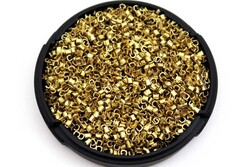 100 Adet, 2 mm Sarı Kaplama Açık Bit Sıkıştırma, Bit Ara Sıkıştırma - YF Hobi