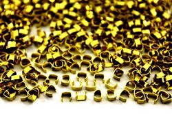 100 Adet, 4 mm Sarı Kaplama Açık Bit Sıkıştırma, Bit Ara Sıkıştırma - YF Hobi