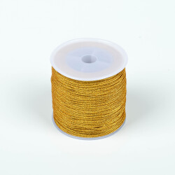 100 Metre - 1 Mm Simli Paraşüt İpi, Bileklik İpi, Takı İpi, Örgü İpi, Altın Renk. 1. Kalite - 2