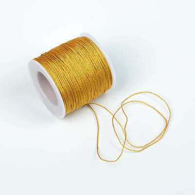 100 Metre - 1 Mm Simli Paraşüt İpi, Bileklik İpi, Takı İpi, Örgü İpi, Altın Renk. 1. Kalite - 4