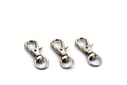 2 Adet - 10x32 mm Paris Kanca, Gemici Anahtarlığı, Nikel Kaplama - 2