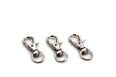 2 Adet - 10x32 mm Paris Kanca, Gemici Anahtarlığı, Nikel Kaplama - 2