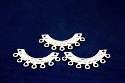 2 Adet - 14x30 Mm Küpe Sallantısı Nikel Kaplama Metal Pul, Takı Malzemesi, Pirinç Pul, 13n - 1