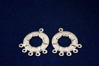 2 Adet - 34x28 Mm Küpe Sallantısı Nikel Kaplama Metal Pul, Takı Malzemesi, Pirinç Pul, 20n - 2