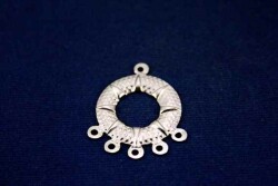2 Adet - 34x28 Mm Küpe Sallantısı Nikel Kaplama Metal Pul, Takı Malzemesi, Pirinç Pul, 20n - 3