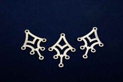 2 Adet - 36x23 Mm Küpe Sallantısı Nikel Kaplama Metal Pul, Takı Malzemesi, Pirinç Pul, 21n - 2