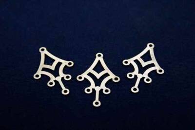 2 Adet - 36x23 Mm Küpe Sallantısı Nikel Kaplama Metal Pul, Takı Malzemesi, Pirinç Pul, 21n - 2