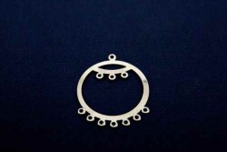 2 Adet - 38x31 Mm Küpe Sallantısı Nikel Kaplama Metal Pul, Takı Malzemesi, Pirinç Pul, 16n - 3