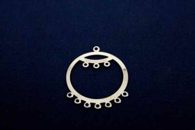 2 Adet - 38x31 Mm Küpe Sallantısı Nikel Kaplama Metal Pul, Takı Malzemesi, Pirinç Pul, 16n - 3
