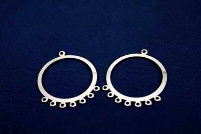 2 Adet - 38x31 Mm Küpe Sallantısı Nikel Kaplama Metal Pul, Takı Malzemesi, Pirinç Pul, 17n - 2