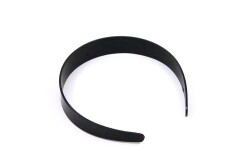 2 Adet - Genişlik 25 mm, Üstü Düz Plastik Tac, Boş Taç, Siyah Renk - YF Hobi