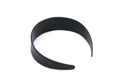 2 Adet - Genişlik 40 mm, Üstü Düz Plastik Tac, Boş Taç, Siyah Renk - YF Hobi