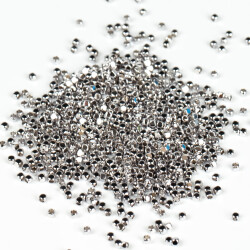  2 mm Pirinç Üzeri Rodyum Kaplama Küp Boncuk, 1. Kalite Kararmaz Metal Küp Boncuk, (3 GRAM ~ 100 ADET) - 2