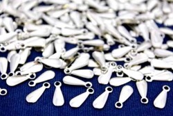 20 Adet - 10 Mm Damla Desen Nikel Kaplama Metal Pul, Takı Malzemesi, Pirinç Pul, 127n - 1
