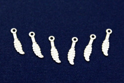 20 Adet- 4x16 Mm Yaprak Desenli Pul, Takı Malzemesi, Metal Pul, Nikel Kaplama, Pirinç #1239n - 1