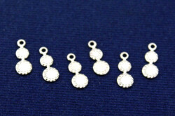 20 Adet- 5x12 Mm Yuvarlak Desenli Pul, Takı Malzemesi, Metal Pul, Nikel Kaplama, Pirinç #1108n - 1