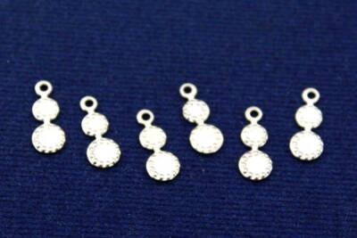 20 Adet- 5x12 Mm Yuvarlak Desenli Pul, Takı Malzemesi, Metal Pul, Nikel Kaplama, Pirinç #1108n - 1