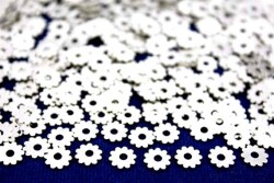 20 Adet - 7 Mm Çark Desenli Nikel Kaplama Metal Pul, Takı Malzemesi, Pirinç Pul, 305n - 1