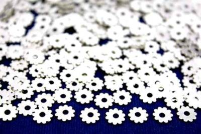 20 Adet - 7 Mm Çark Desenli Nikel Kaplama Metal Pul, Takı Malzemesi, Pirinç Pul, 305n - 1