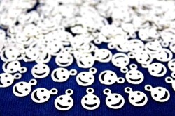20 Adet - 7 Mm Gülenyüz Desen Nikel Kaplama Metal Pul, Takı Malzemesi, Pirinç Pul, 643n - 2