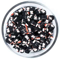 2000 Adet, Penguen Desenli Polimer Fimo Boncuk, Polimer Kil Boncuk. 1. Kalite - YF Hobi