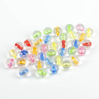 25 Gram - 10 Mm Karışık Renkli, Misket Boncuk, Yuvarlak Plastik Boncuk, ( 25gr - 43-45 Adet Arası ) - 4