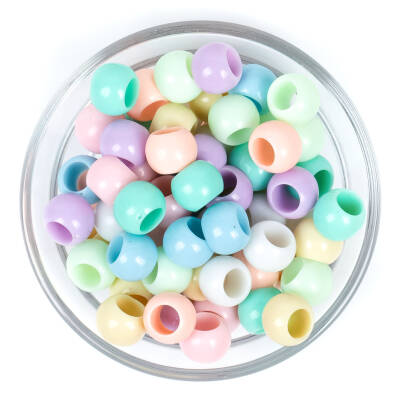 25 Gram - 12 mm Karışık Renkli Yuvarlak Plastik Boncuk, ( 25 gram - 41-43 Adet Arası ) - 1