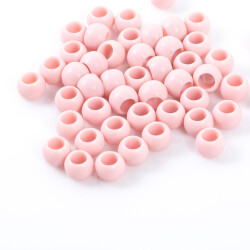 25 Gram - 12 mm Pembe Renkli Yuvarlak Plastik Boncuk, ( 25 gram - 41-43 Adet Arası ) - 3