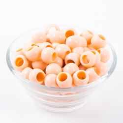 25 Gram - 12 mm Pudra Pembe Renkli Yuvarlak Plastik Boncuk, ( 25 gram - 41-43 Adet Arası ) - 2