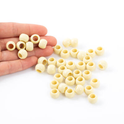 25 Gram - 12 mm Sarı Renkli Yuvarlak Plastik Boncuk, ( 25 gram - 41-43 Adet Arası ) - 4