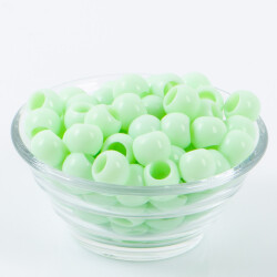 25 Gram - 12 mm Yeşil Renkli Yuvarlak Plastik Boncuk, ( 25 gram - 41-43 Adet Arası ) - 2