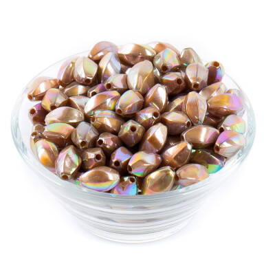 25 Gram - 13 mm Janjanlı Kahve Renkli Oval Plastik Boncuk, ( 25 gram - 52-54 Adet Arası ) - 2