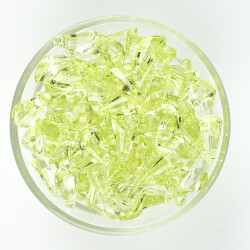 25 Gram - 17 mm, Yeşil Renk Akrilik Boncuk, Kesik Piramit Model Boncuk, (25 gr - 42-45 Adet) - 3