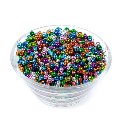 25 Gram - 4 mm Kulplu Boncuk, Karışık Renk, Plastik Boncuk. 1. Kalite ( 25 Gram - 580-590 Adet ) - 2