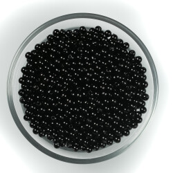 25 Gram - 4 mm Siyah Renk İnci Boncuk, Plastik inci Boncuk, 1. Kalite ( 25 Gram - 770-780 Adet ) - 1