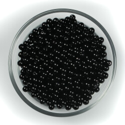 25 Gram - 5 mm Siyah Renk İnci Boncuk, Plastik inci Boncuk, 1. Kalite ( 25 Gram - 390-400 Adet ) - 1
