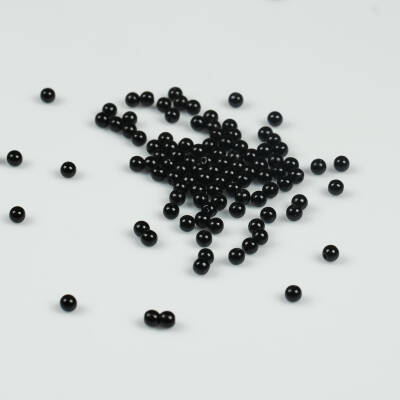 25 Gram - 5 mm Siyah Renk İnci Boncuk, Plastik inci Boncuk, 1. Kalite ( 25 Gram - 390-400 Adet ) - 3